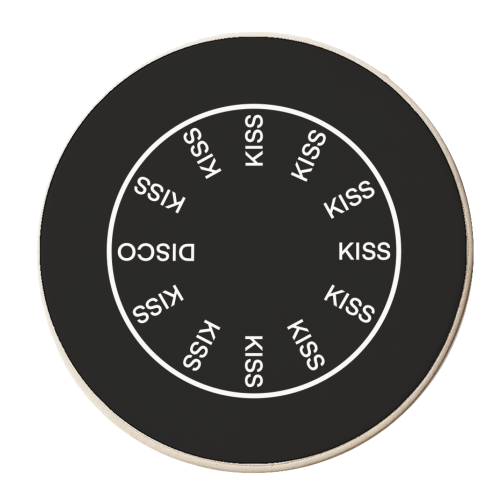 KATTDO in black - personalised beer coaster by The Girl Next Draw