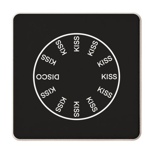 KATTDO in black - personalised beer coaster by The Girl Next Draw