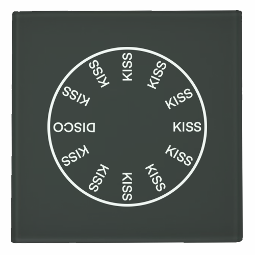 KATTDO in black - personalised beer coaster by The Girl Next Draw