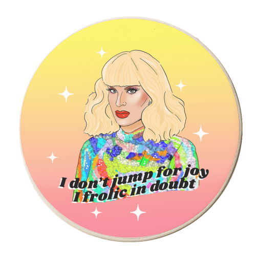 Katya Zamo - personalised beer coaster by The Queer Store