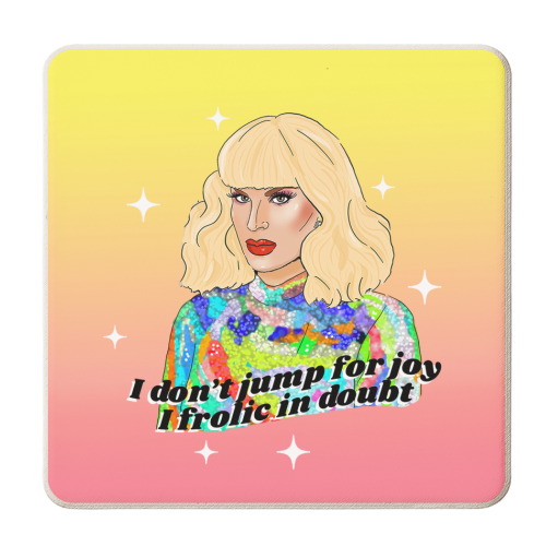 Katya Zamo - personalised beer coaster by The Queer Store