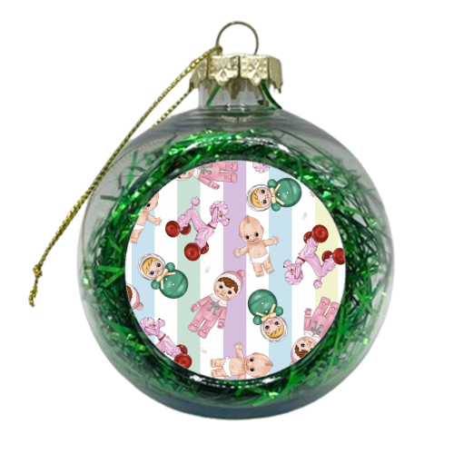 Kawaii Cute Print - xmas bauble by Lucy Elliott