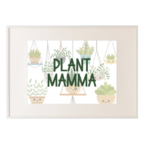 Kawaii plant mamma - framed poster print by Cheryl Boland
