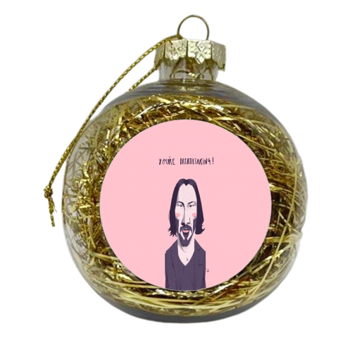 Keanu - xmas bauble by Alexander Jackson
