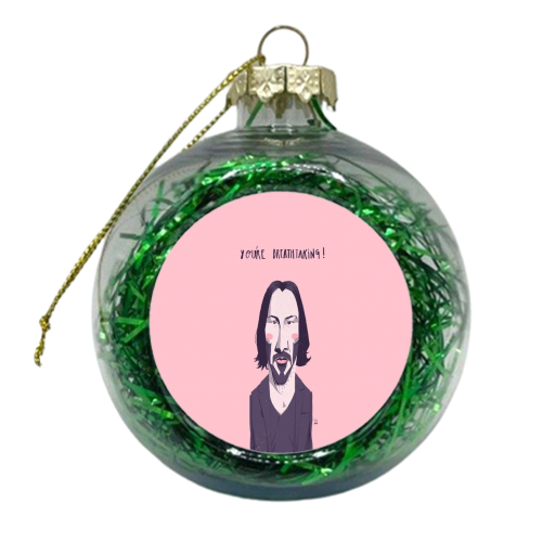 Keanu - xmas bauble by Alexander Jackson