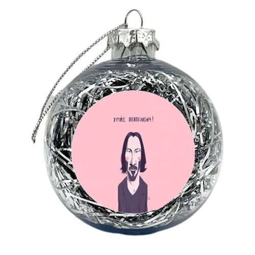 Keanu - xmas bauble by Alexander Jackson