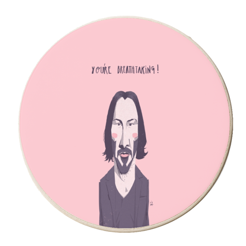 Keanu - personalised beer coaster by Alexander Jackson