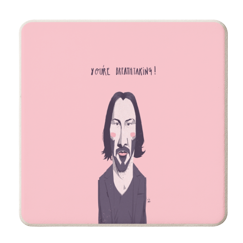 Keanu - personalised beer coaster by Alexander Jackson