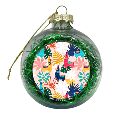 Keep Being Llamazing - xmas bauble by Uma Prabhakar Gokhale