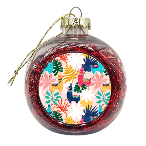 Keep Being Llamazing - xmas bauble by Uma Prabhakar Gokhale