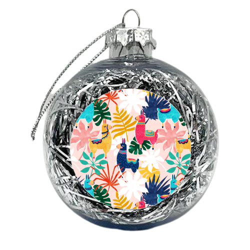 Keep Being Llamazing - xmas bauble by Uma Prabhakar Gokhale