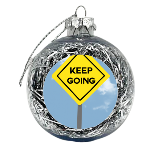 Keep Going - xmas bauble by Pink and Pip