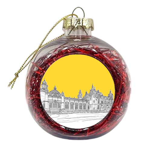 Kelvingrove Art Gallery & Museum, Glasgow (Scotland) - Yellow Colour Pop - xmas bauble by Adam Regester
