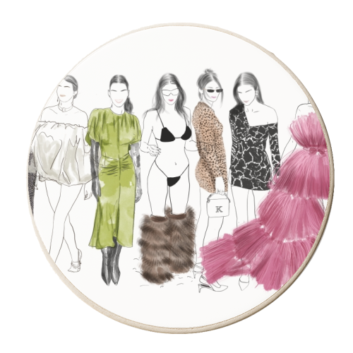 Kendall Jenner's Fit - personalised beer coaster by Yaz Raja