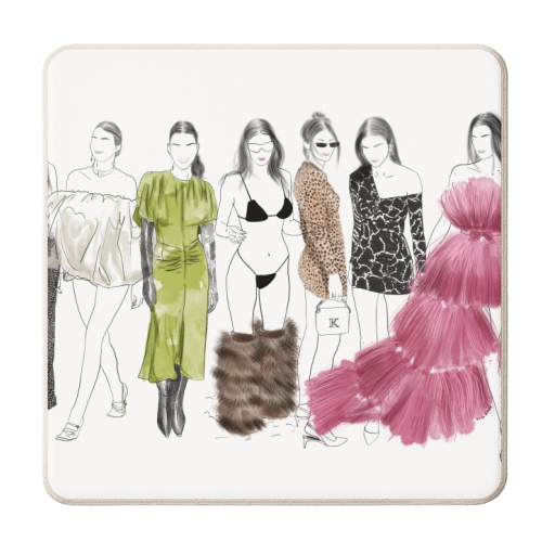 Kendall Jenner's Fit - personalised beer coaster by Yaz Raja