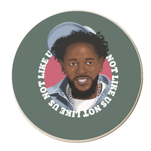 Kendrick Lamar Not Like Us - personalised beer coaster by Pink and Pip