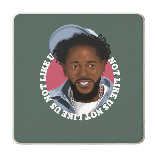 Kendrick Lamar Not Like Us - personalised beer coaster by Pink and Pip