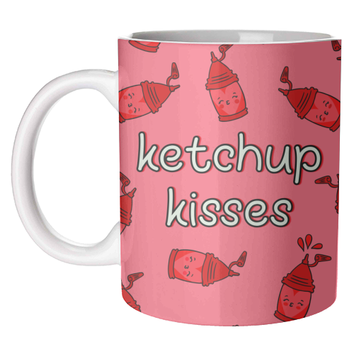 Ketchup Kisses | Tomato Sauce Lover | Cute - unique mug by Lisa Wardle
