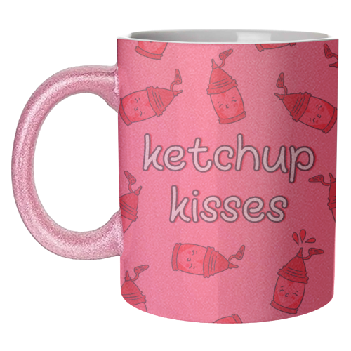 Ketchup Kisses | Tomato Sauce Lover | Cute - unique mug by Lisa Wardle