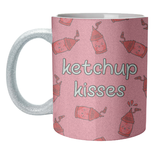 Ketchup Kisses | Tomato Sauce Lover | Cute - unique mug by Lisa Wardle