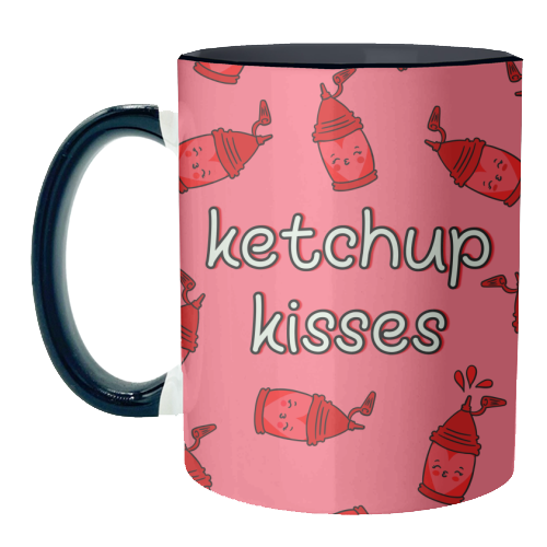 Ketchup Kisses | Tomato Sauce Lover | Cute - unique mug by Lisa Wardle