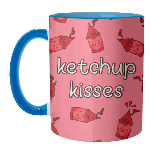 Ketchup Kisses | Tomato Sauce Lover | Cute - unique mug by Lisa Wardle