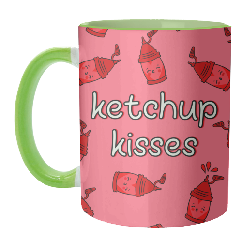 Ketchup Kisses | Tomato Sauce Lover | Cute - unique mug by Lisa Wardle