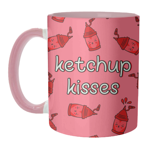 Ketchup Kisses | Tomato Sauce Lover | Cute - unique mug by Lisa Wardle