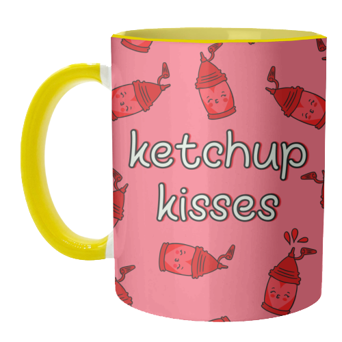 Ketchup Kisses | Tomato Sauce Lover | Cute - unique mug by Lisa Wardle