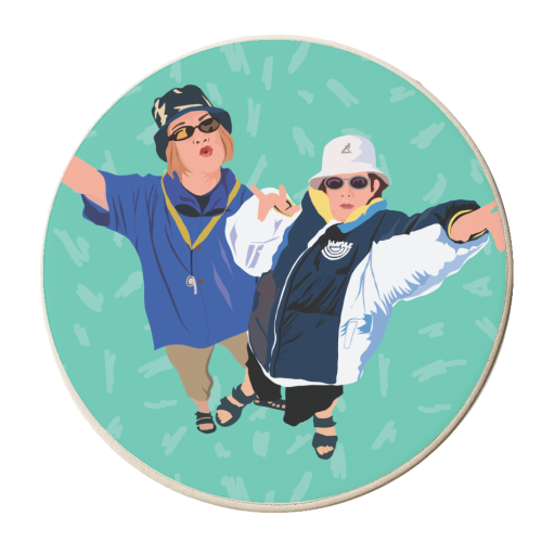 Kevin and Perry - personalised beer coaster by AbiGoLucky