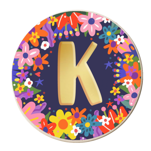 KICKING K - personalised beer coaster by Nichola Cowdery