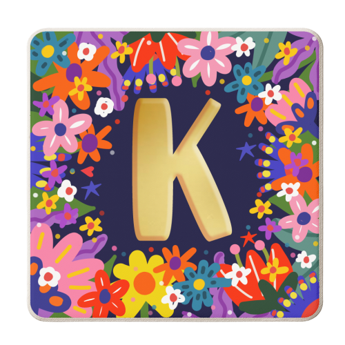 KICKING K - personalised beer coaster by Nichola Cowdery