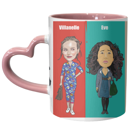 Killing Eve Cartoon cast - unique mug by Martin Jessup