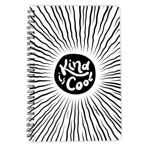 Kind is Cool #typography #positivity - personalised A4, A5, A6 notebook by Dominique Vari