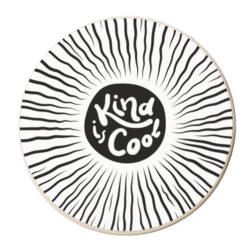 Kind is Cool #typography #positivity - personalised beer coaster by Dominique Vari
