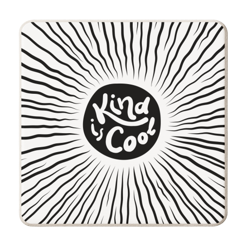 Kind is Cool #typography #positivity - personalised beer coaster by Dominique Vari