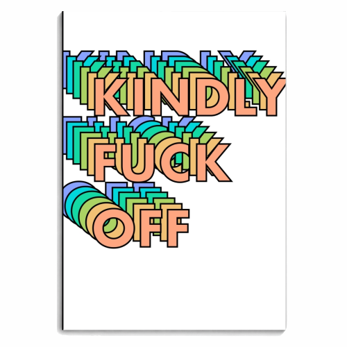 Kindly fuck off - personalised A4, A5, A6 notebook by The Girl Next Draw