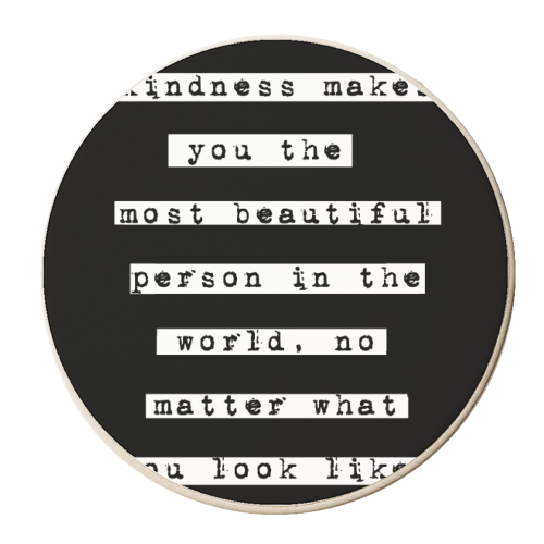 Kindness - personalised beer coaster by Pink and Pip