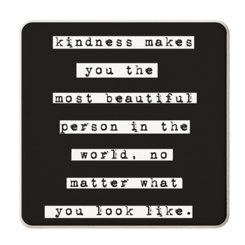Kindness - personalised beer coaster by Pink and Pip