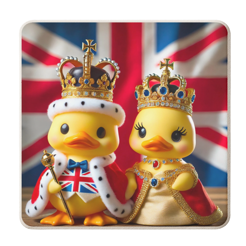 King and Queen Duck - personalised beer coaster by Ms Doodle