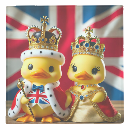 King and Queen Duck - personalised beer coaster by Ms Doodle