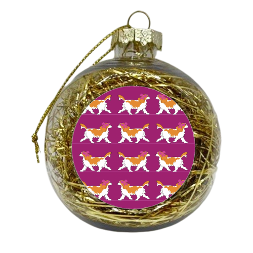 King Charles Cavalier - xmas bauble by Susie Roche & Chrissy Prosser
