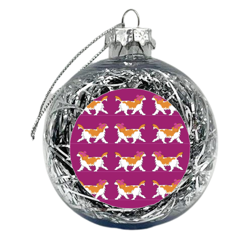 King Charles Cavalier - xmas bauble by Susie Roche & Chrissy Prosser