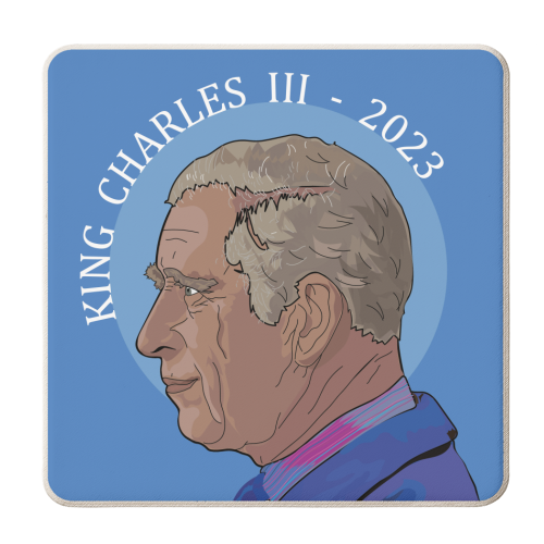 King Charles III Coronation 2023 Collection - personalised beer coaster by Catherine Critchley.