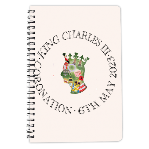 KING CHARLES III CORONATION - personalised A4, A5, A6 notebook by Wallace Elizabeth
