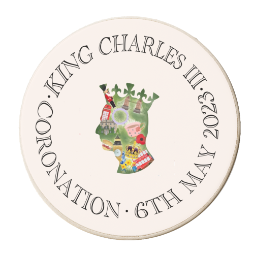 KING CHARLES III CORONATION - personalised beer coaster by Wallace Elizabeth
