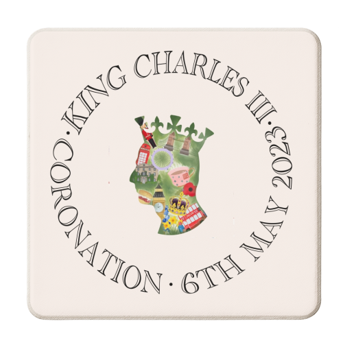 KING CHARLES III CORONATION - personalised beer coaster by Wallace Elizabeth