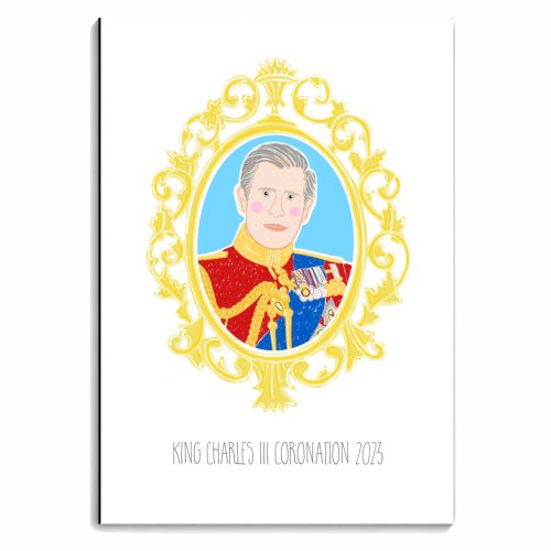 King Charles III Coronation Portrait - personalised A4, A5, A6 notebook by Adam Regester