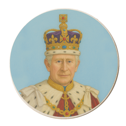 King Charles III - personalised beer coaster by AP