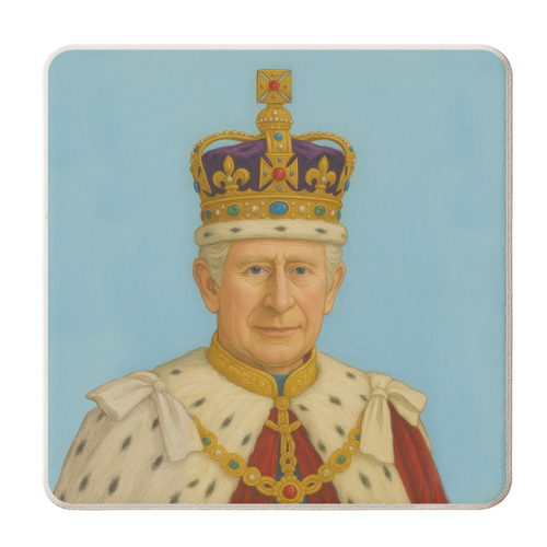 King Charles III - personalised beer coaster by AP